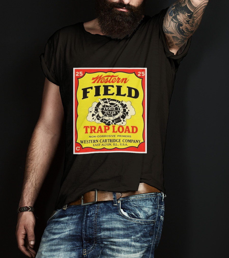 Western Field White Flyer Trap Load Western Cartridge Company East Alton USA T-Shirt