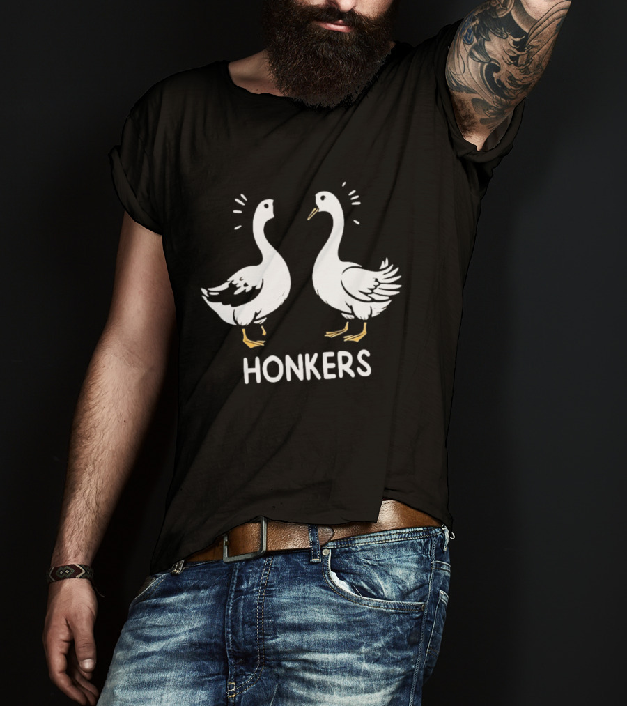 Honkers Goose Duo Geese Honk Bird Humor T-Shirt