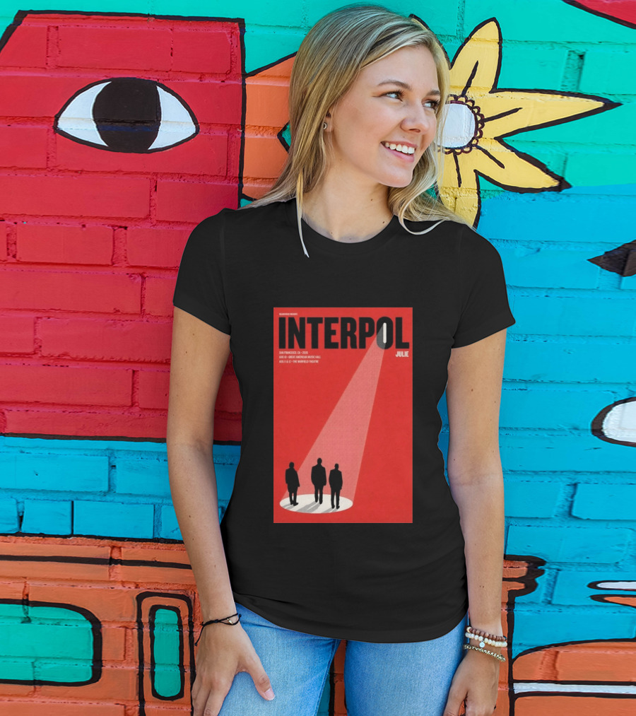 Interpol San Francisco 2026 Great American Music Hall Warfield Theatre Event Julie T-Shirt