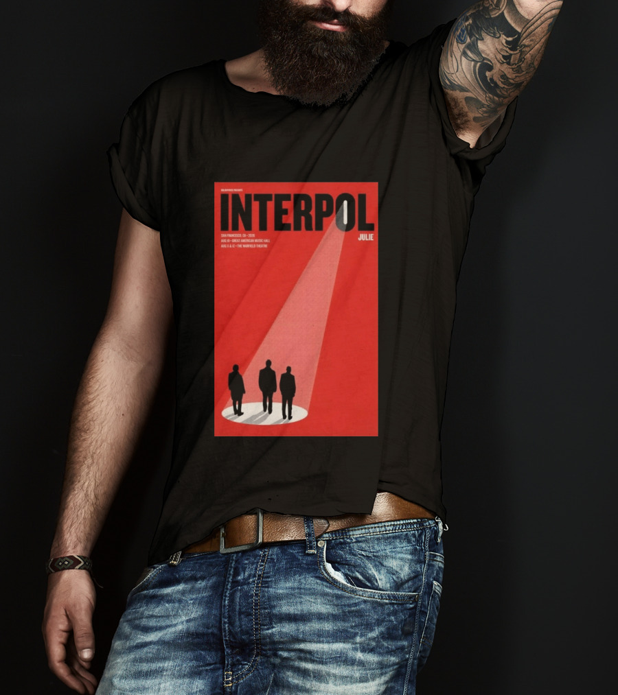 Interpol San Francisco 2026 Great American Music Hall Warfield Theatre Event Julie T-Shirt