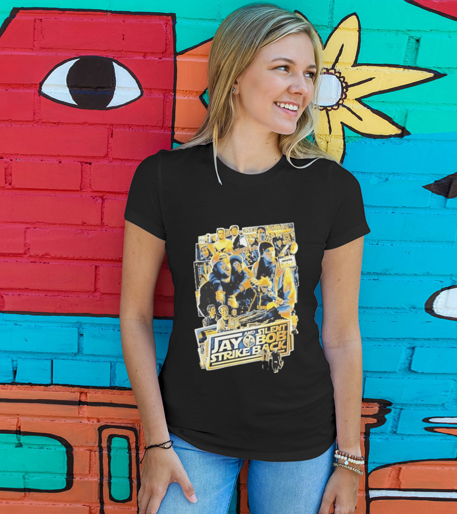 Jay And Silent Bob Strike Back Movie Collage Kevin Smith T-Shirt
