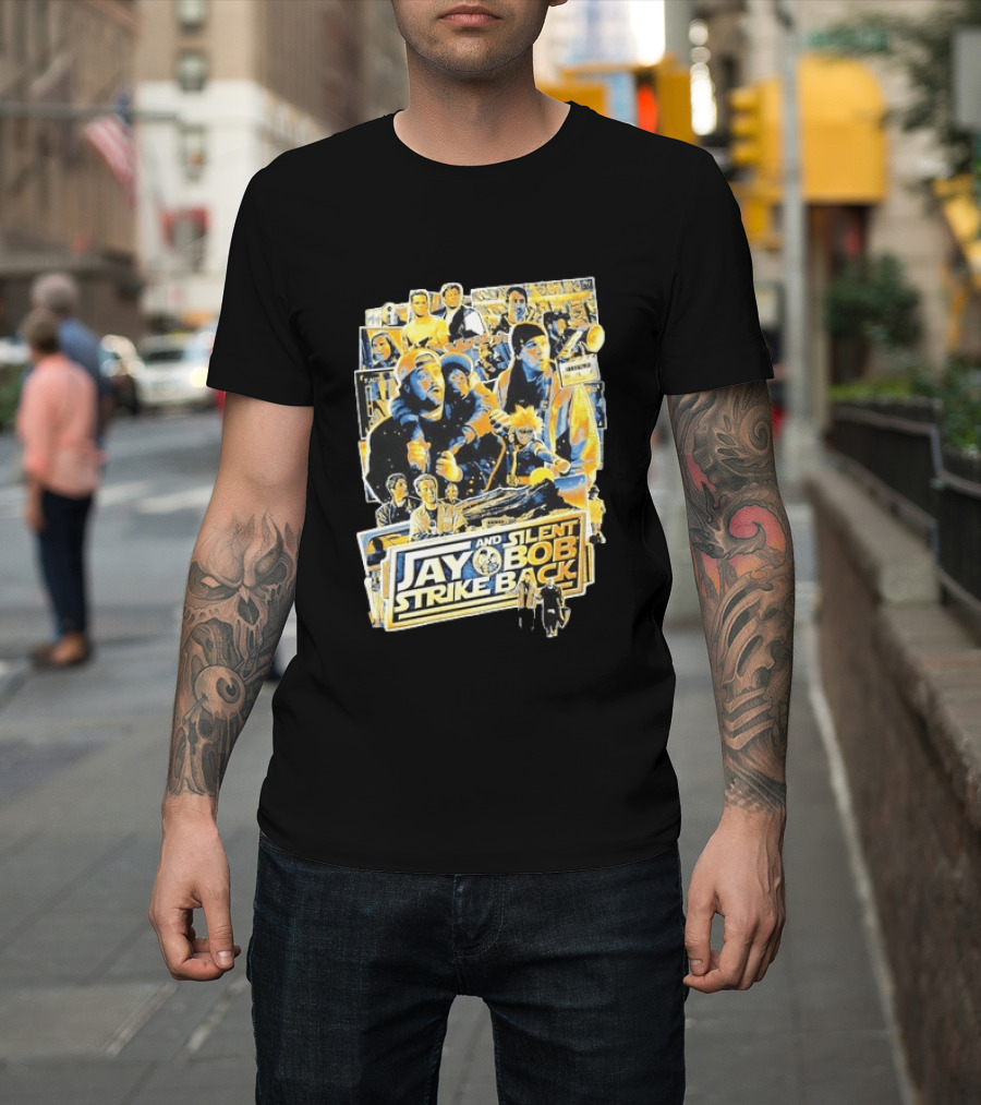 Jay And Silent Bob Strike Back Movie Collage Kevin Smith T-Shirt