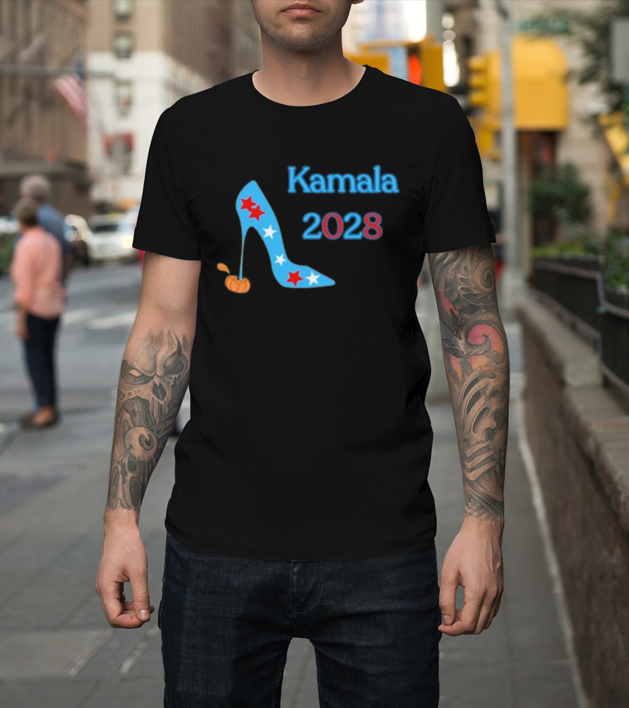 Kamala 2028 High Heel Stars Fun Election T-Shirt