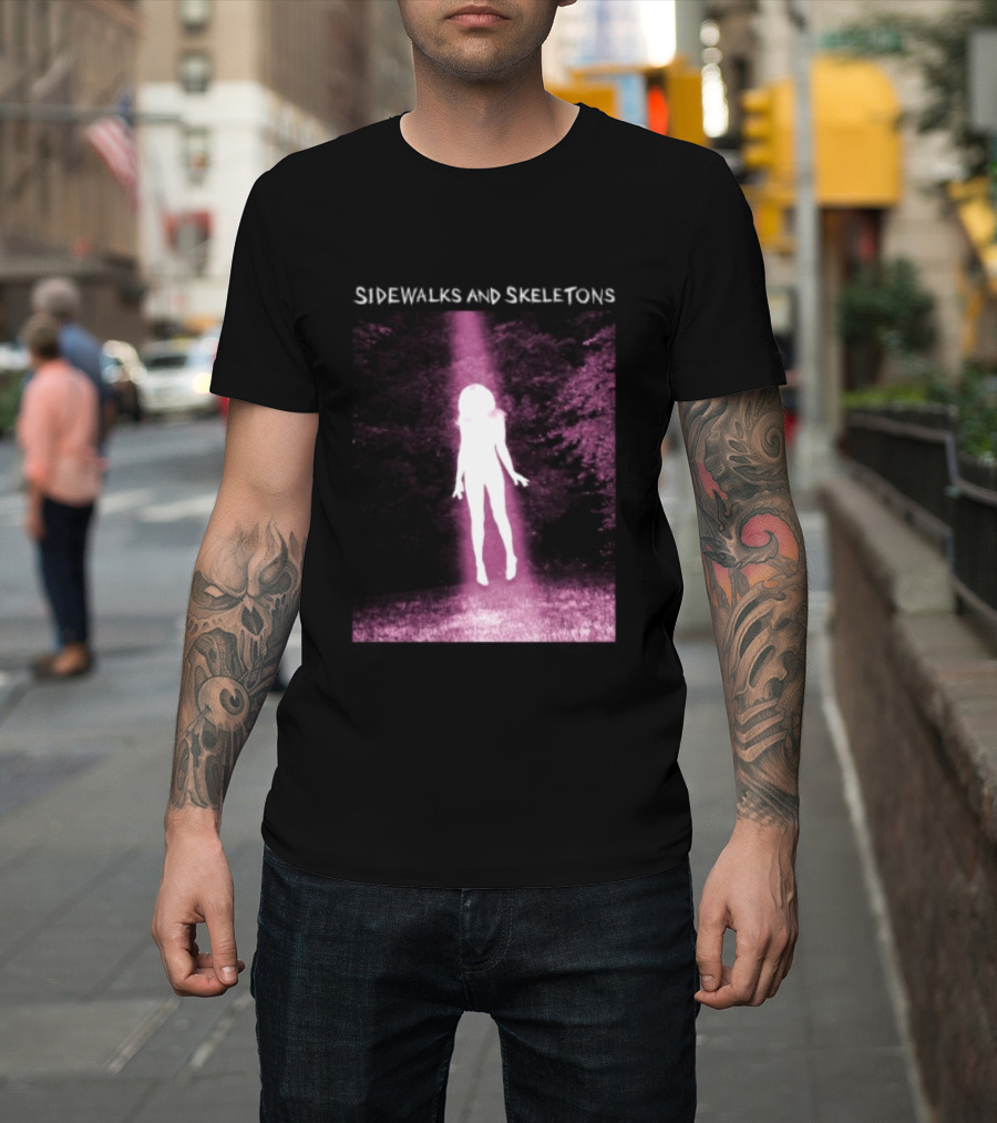 Sidewalks And Skeletons Goth Aesthetic Alien Abduction Vibes T-Shirt