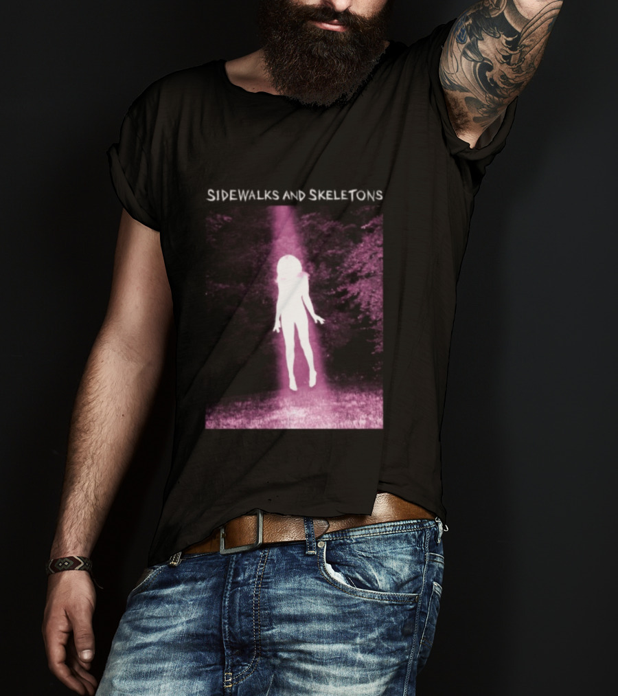 Sidewalks And Skeletons Goth Aesthetic Alien Abduction Vibes T-Shirt