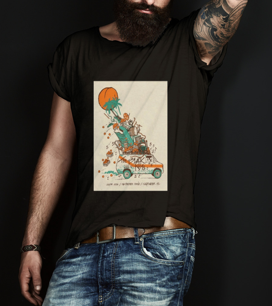 The Black Keys July 28 2026 The Daycare Sound Clearwater FL Van And Music Instruments T-Shirt