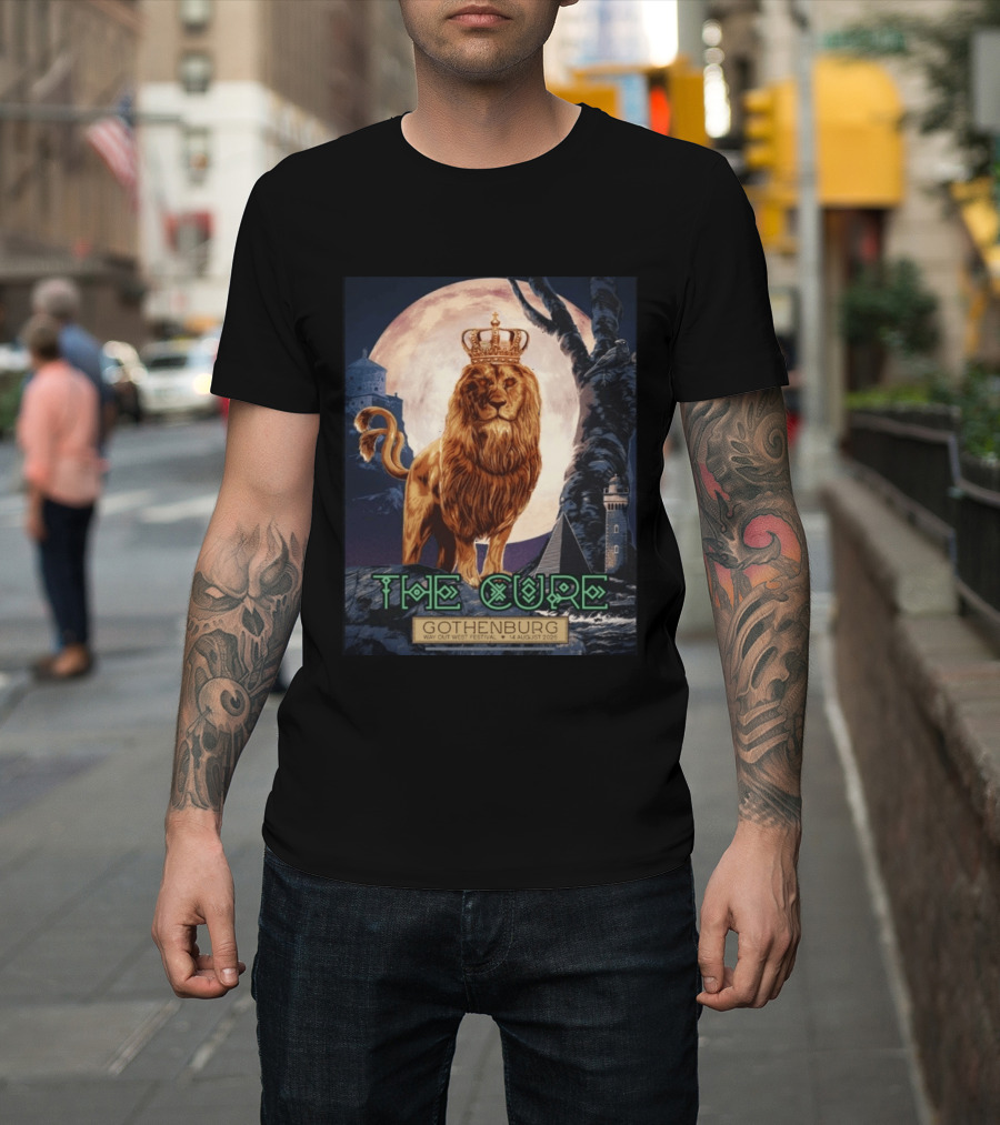 The Cure Gothenburg Way Out West Festival August 14 2026 Limited Edition Lion Crown Full Moon T-Shirt