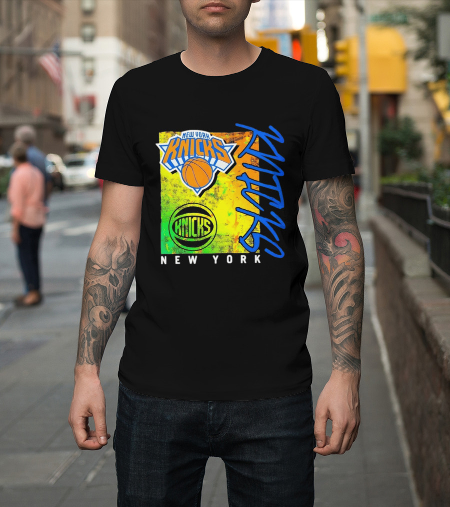 New York Knicks Basketball Team NBA Vibrant Graphic Knicks New York T-Shirt