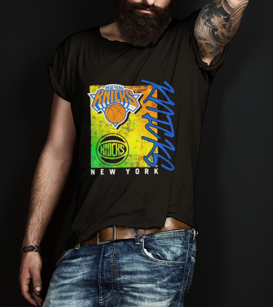 New York Knicks Basketball Team NBA Vibrant Graphic Knicks New York T-Shirt