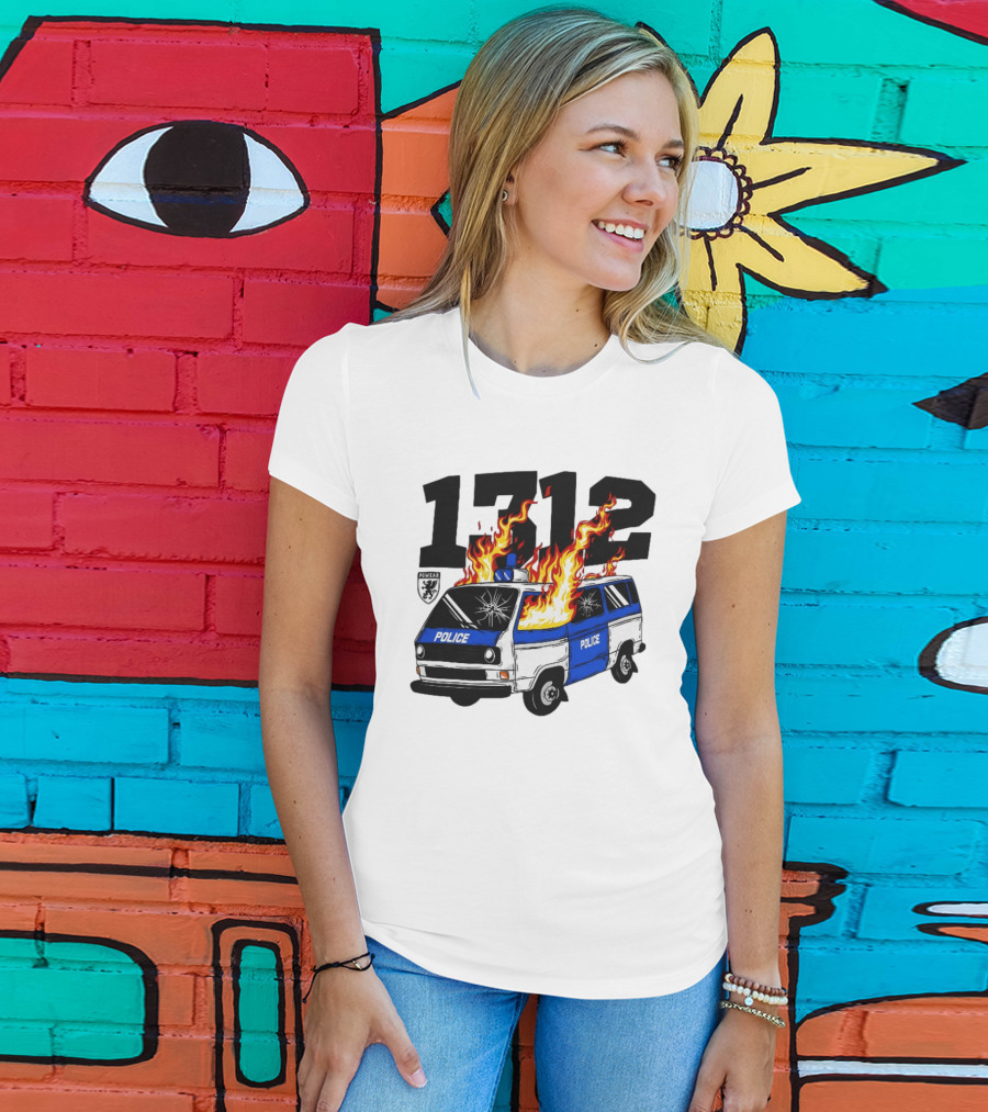 1312 Burning Police Van PGwear Anti Police T-Shirt