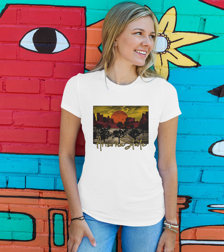 Arizona State Desert Sunset Landscape Scene T-Shirt