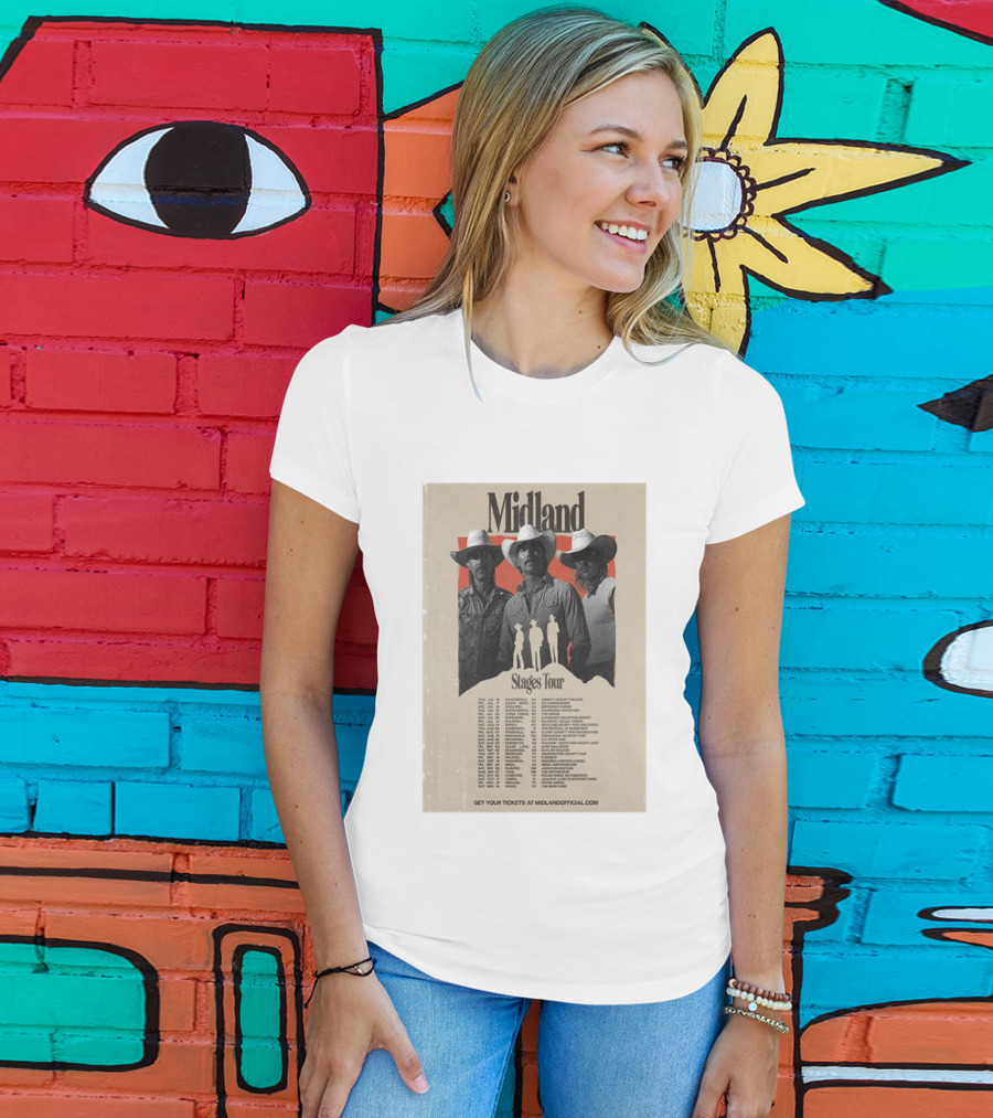 Midland Stages Tour 2026 Concert Dates And Locations T-Shirt