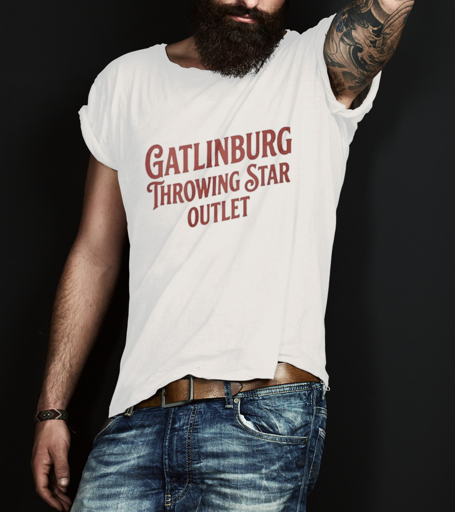Gatlinburg Throwing Star Outlet Novelty T-Shirt