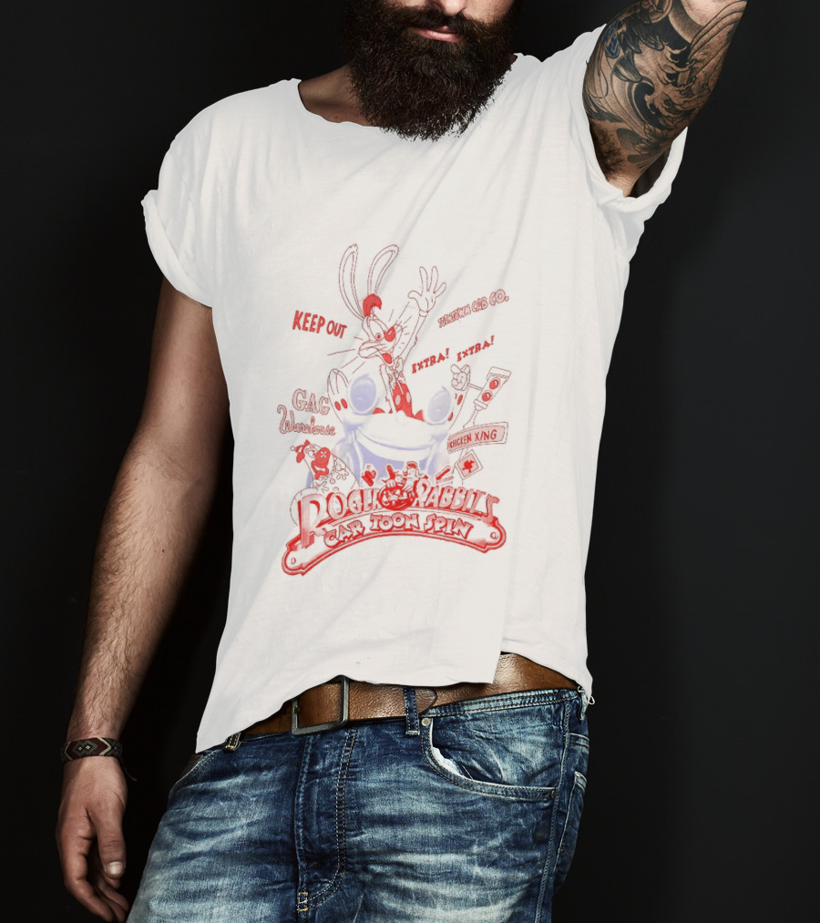 Roger Rabbit Benny The Cab Toontown Keep On Running Smile Darn Ya Smile Disney T-Shirt