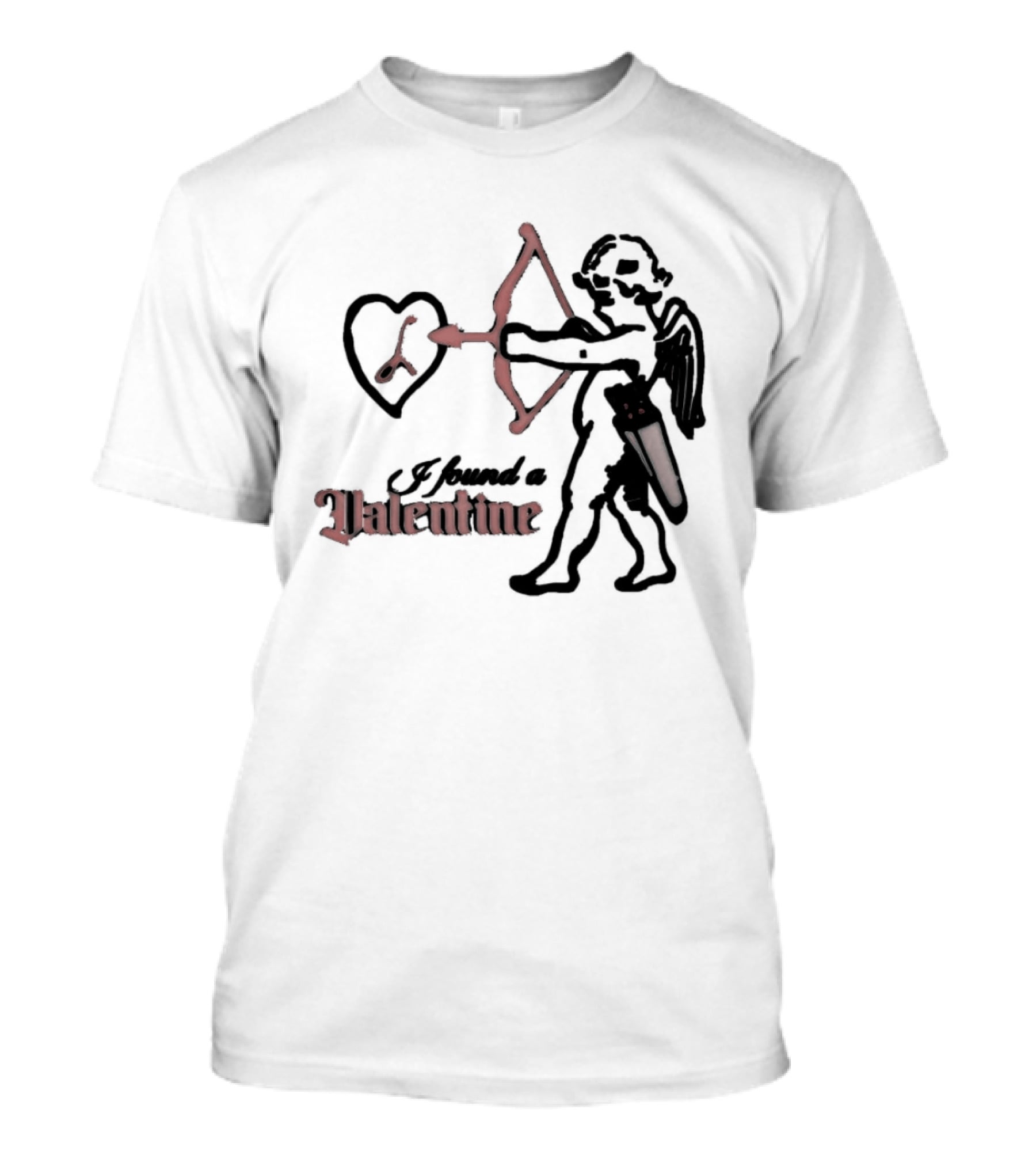 I Found A Valentine Cupid With Heart And Letter L T-Shirt