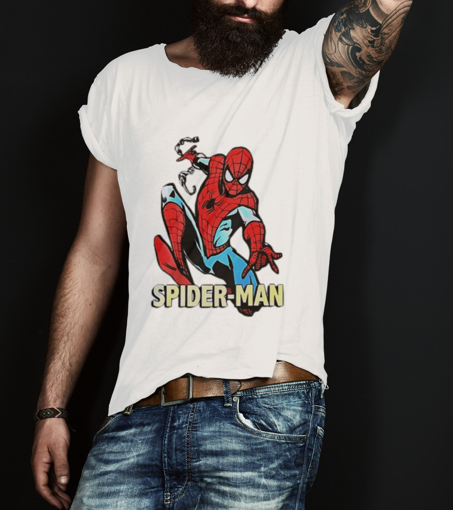 Spider Man Action Pose Marvel Superhero Avengers Comic T-Shirt