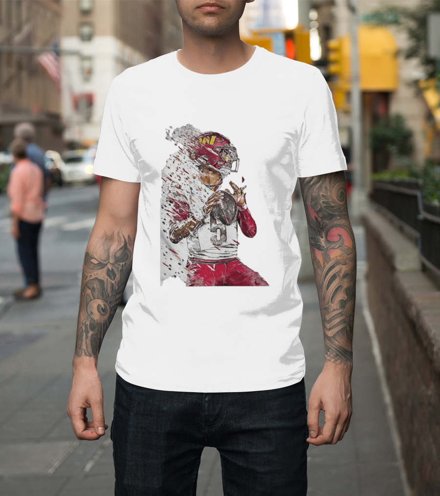 Jayden Daniels Washington Commanders Quarterback Football T-Shirt