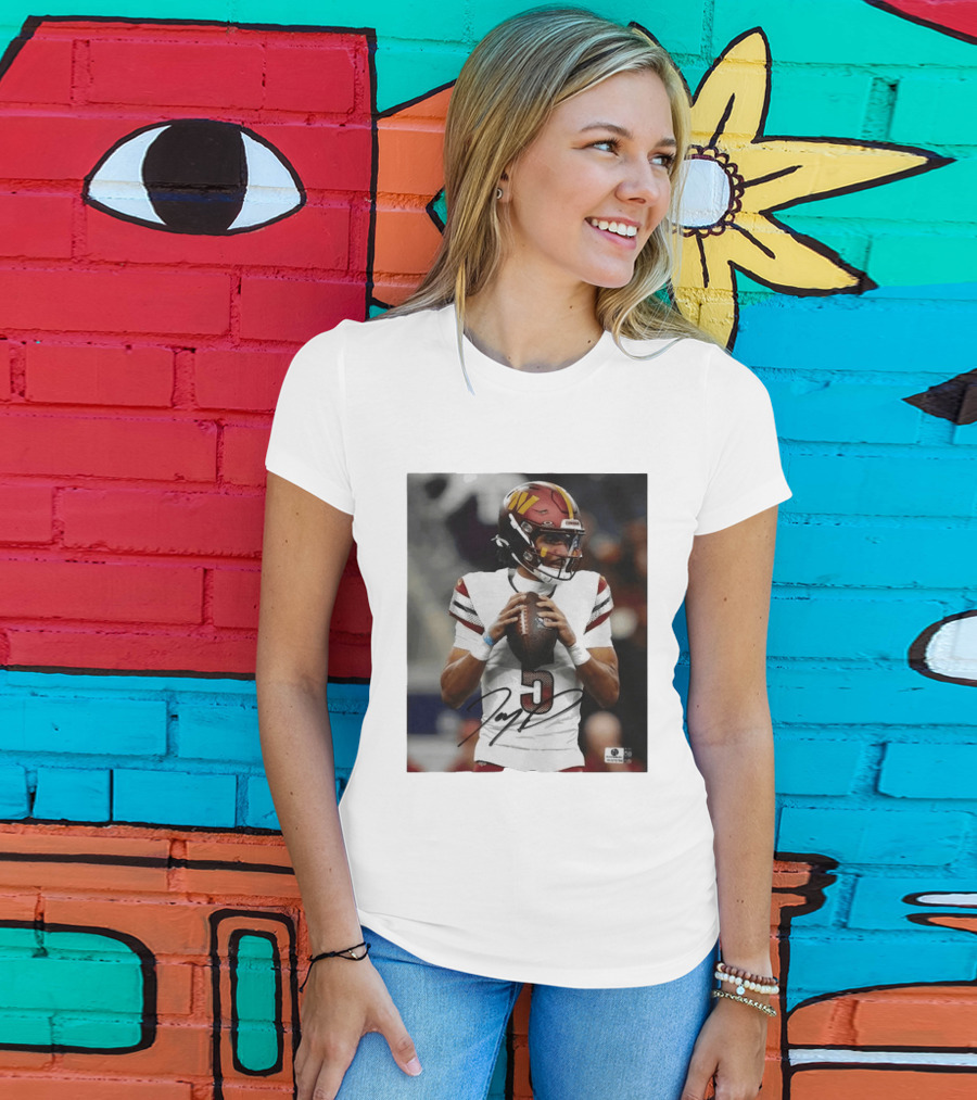 Jayden Daniels Washington Commanders Football Player Number 3 T-Shirt