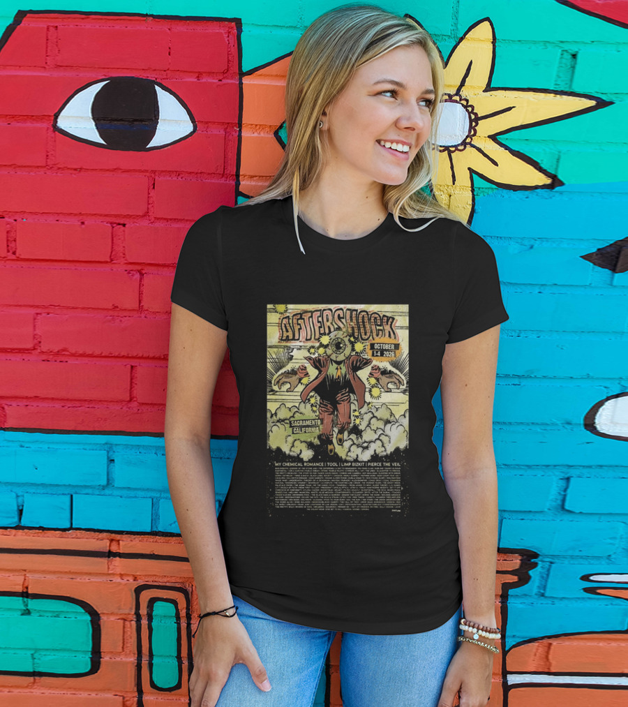 Aftershock Festival Sacramento California October 1 4 2026 My Chemical Romance Tool Limp Bizkit Pierce The Veil T-Shirt
