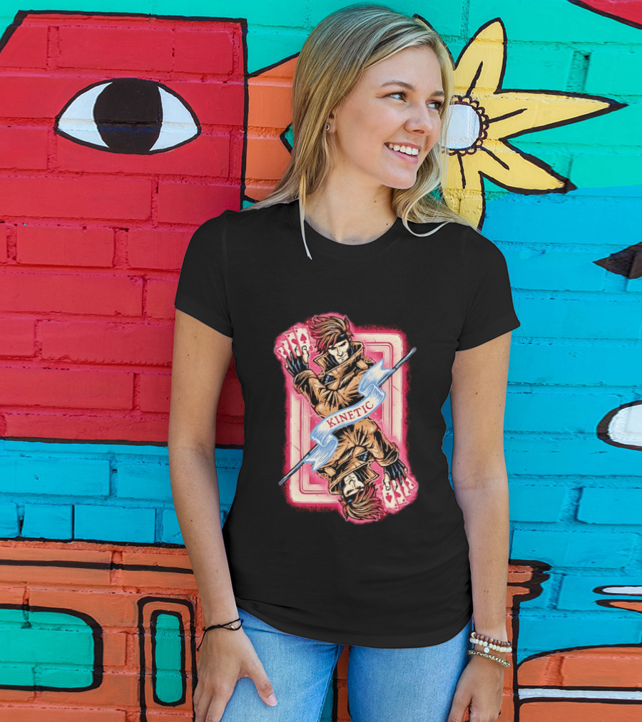 Gambit Kinetic Playing Card X Men Marvel T-Shirt