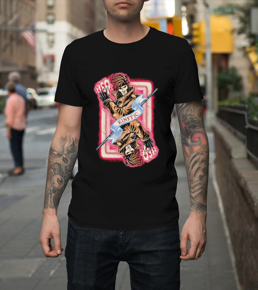 Gambit Kinetic Playing Card X Men Marvel T-Shirt