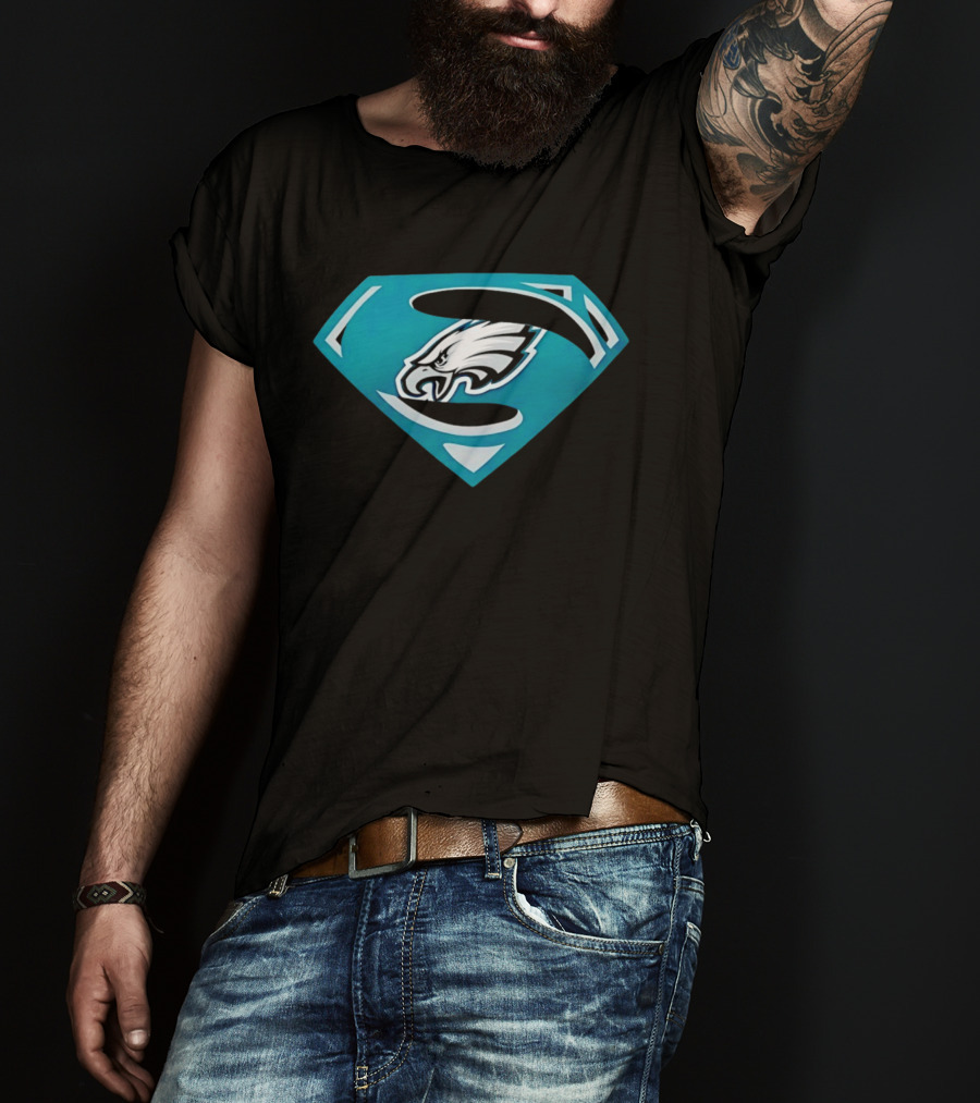 Philadelphia Eagles Superman Crest NFL Football Team T-Shirt
