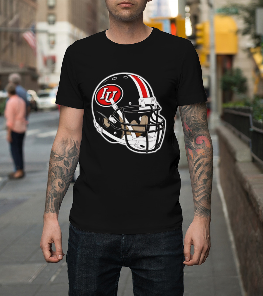 Indiana Hoosiers IU Football Helmet T-Shirt