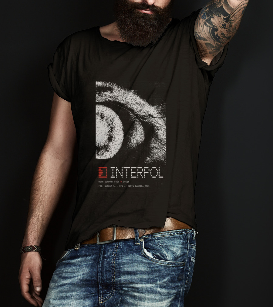 Interpol Santa Barbara Bowl Event August 14 7PM With Julje T-Shirt