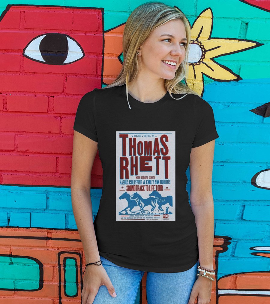 Thomas Rhett Bethel NY 2026 Soundtrack To Life Tour Kashus Culpepper Emily Ann Roberts T-Shirt