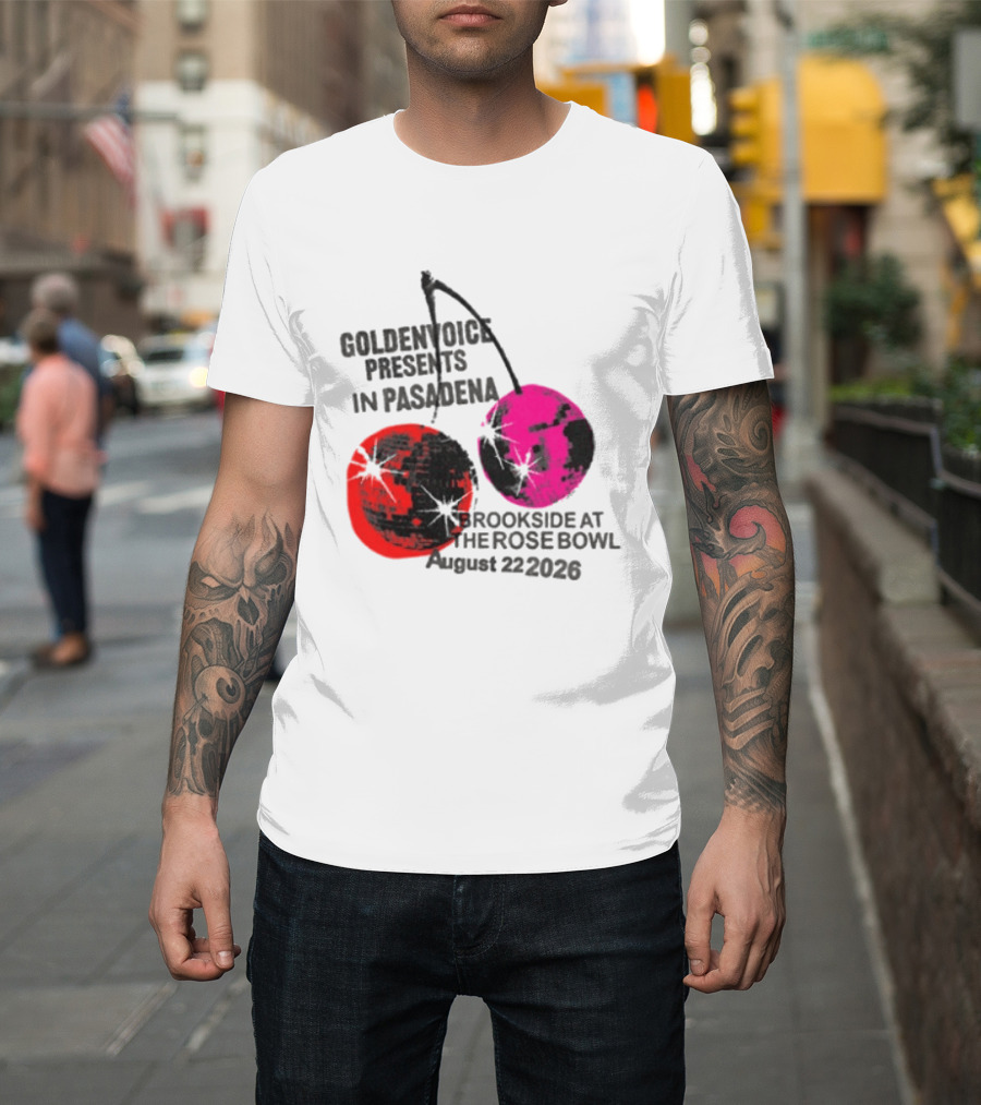 Goldenvoice Presents Pasadena Brookside At The Rose Bowl August 22 2026 Disco Cherry Baby T-Shirt