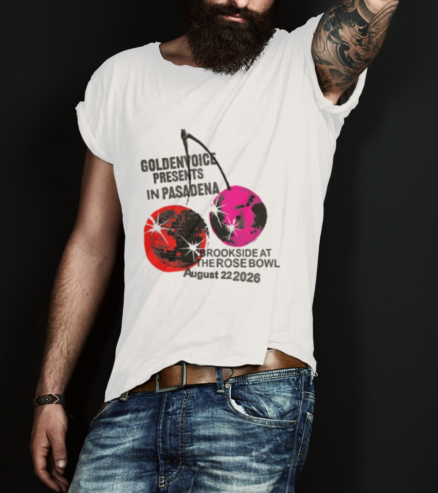 Goldenvoice Presents Pasadena Brookside At The Rose Bowl August 22 2026 Disco Cherry Baby T-Shirt