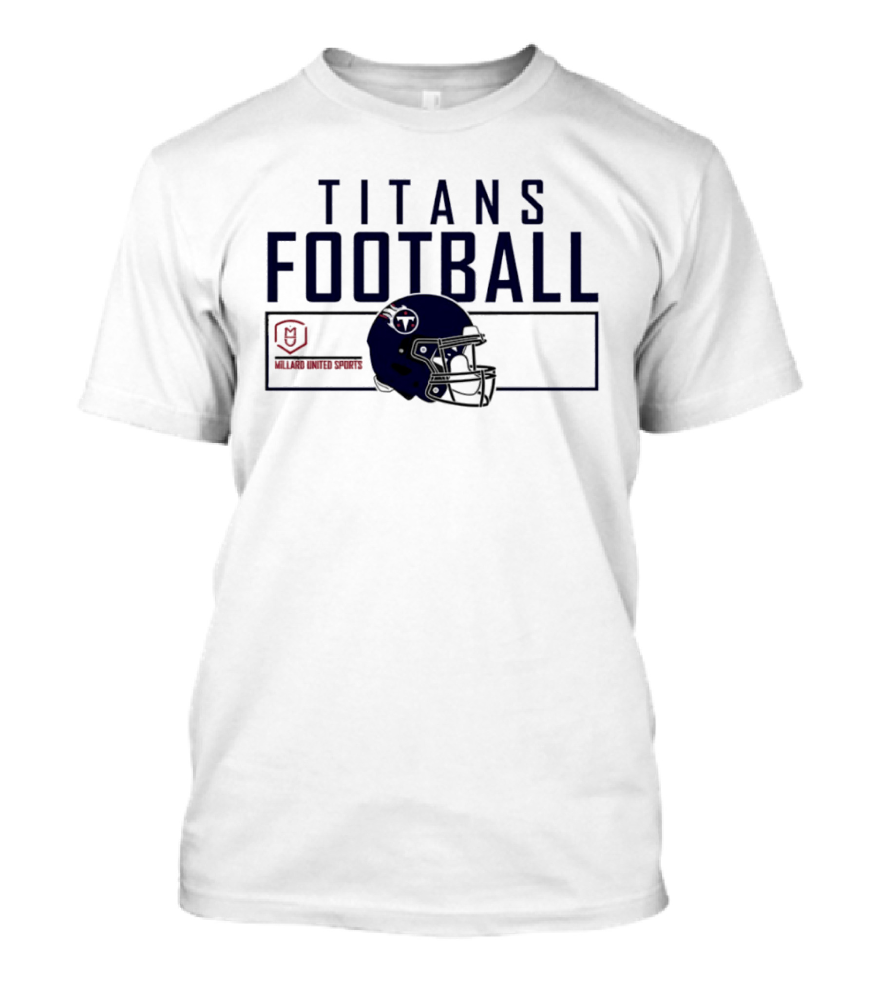 Millard United Sports Titans Football Helmet T-Shirt