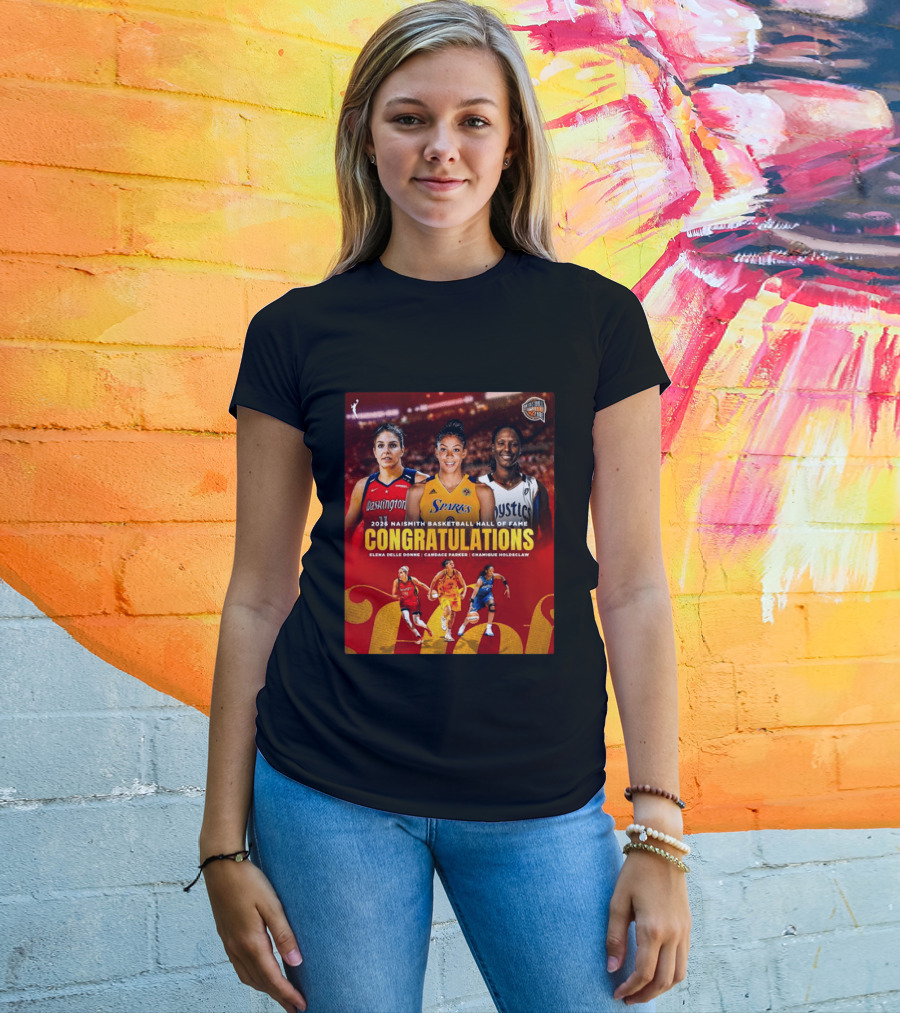 2026 Naismith Basketball Hall Of Fame Inductees Congratulations Elena Delle Donne Candace Parker Chamique Holdsclaw T-Shirt