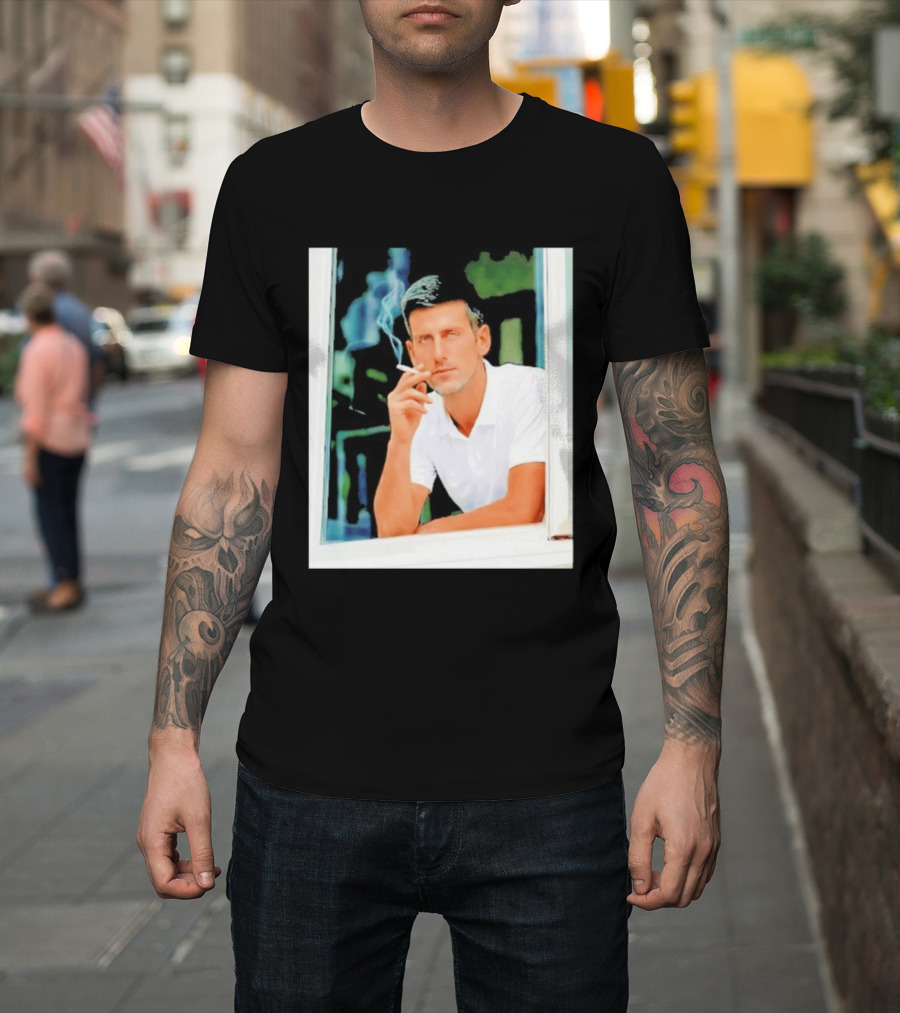 Novak Djokovic Smoking Tennis ATP Champion T-Shirt