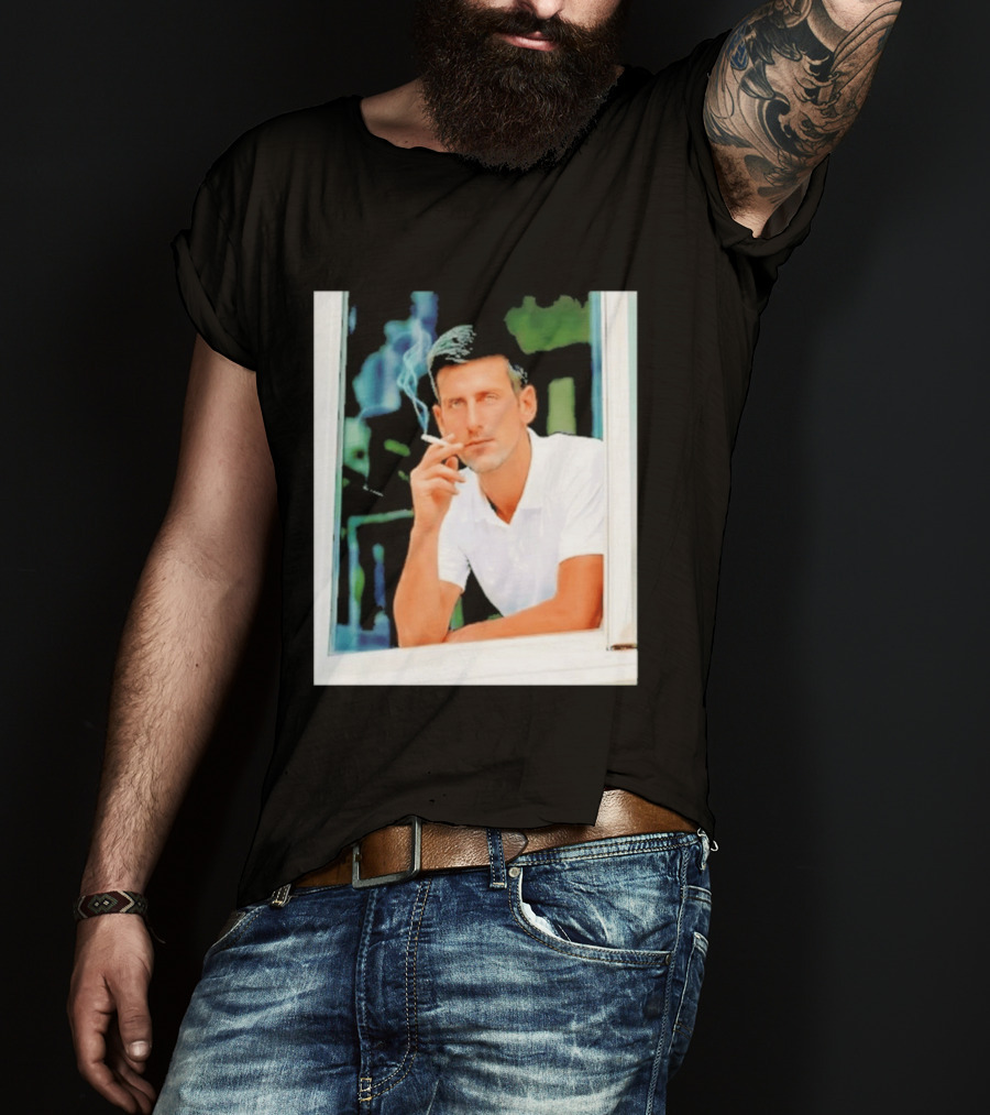 Novak Djokovic Smoking Tennis ATP Champion T-Shirt