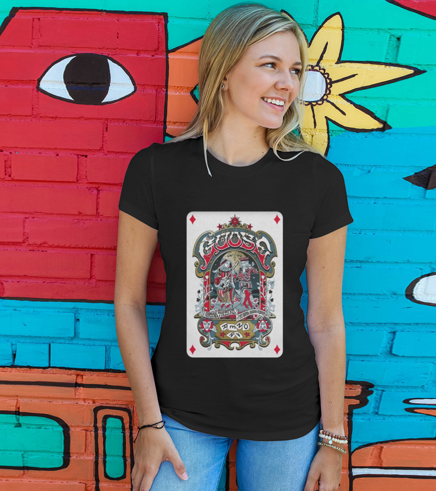 Goose Aug 16 2026 Grand Theatre Reno NV Playing Card T-Shirt