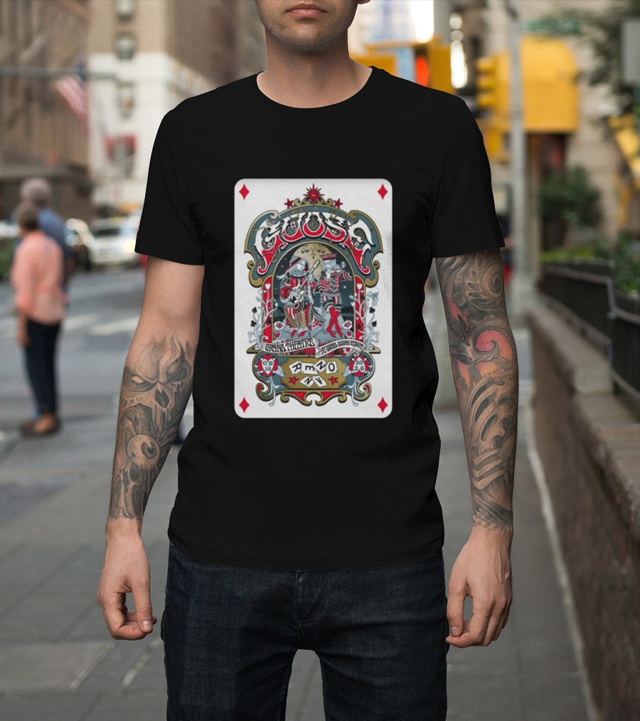 Goose Aug 16 2026 Grand Theatre Reno NV Playing Card T-Shirt