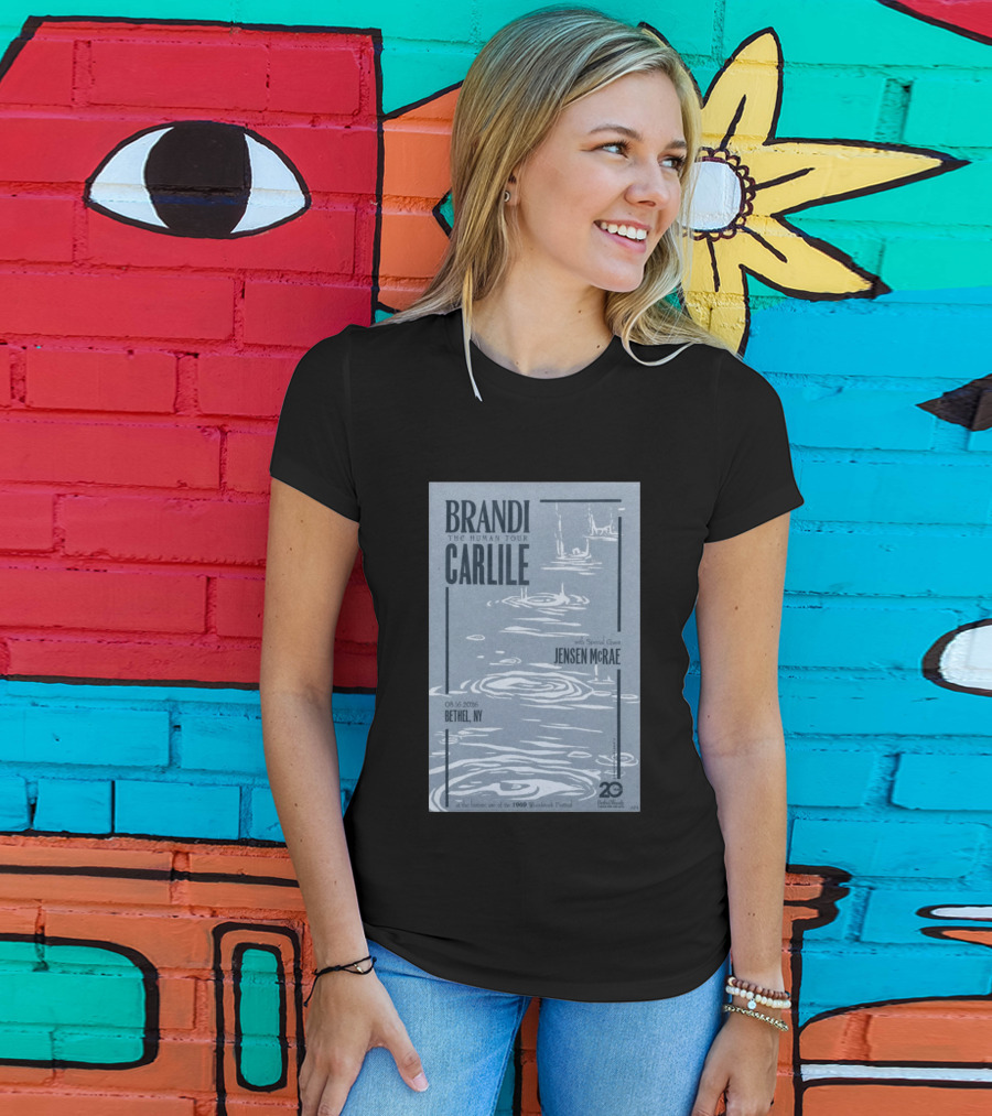 Brandi Carlile The Human Tour August 16 2026 Bethel Ny With Special Guest Jensen Mcrae Woodstock 20 Years Bethelwoods 1969 T-Shirt