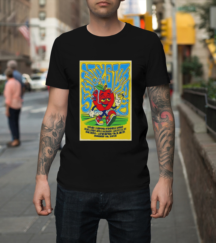 Slightly Stoopid Road Trippin Summer 2026 Apple Orchards LaFayette NY August 16 Dem Apples Bumpin Uglies T-Shirt