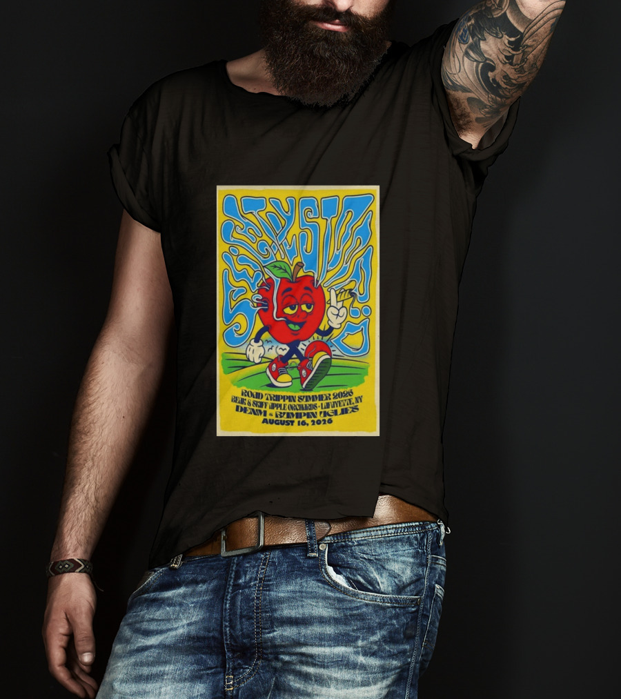 Slightly Stoopid Road Trippin Summer 2026 Apple Orchards LaFayette NY August 16 Dem Apples Bumpin Uglies T-Shirt
