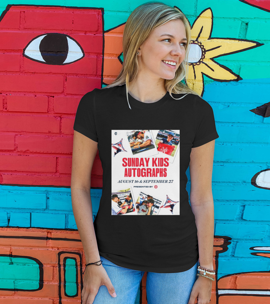 Sunday Kids Autographs August 16 & September 27 Presented By Target Twins Event T-Shirt