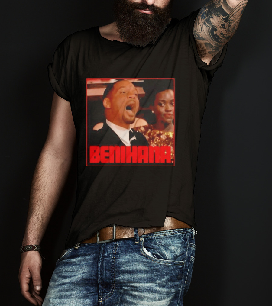 Benihana Will Smith Oscar 2022 Reaction Image T-Shirt