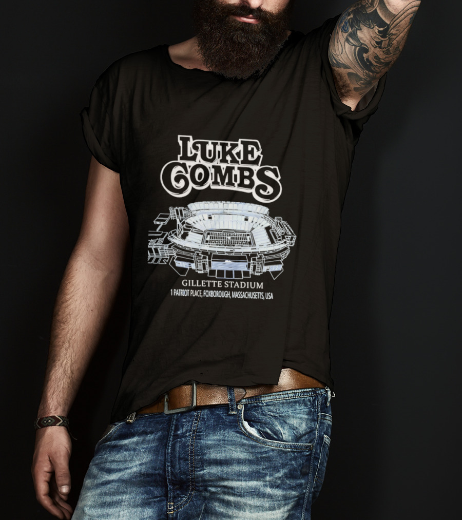 Luke Combs Gillette Stadium 1 Patriot Place Foxborough Massachusetts USA T-Shirt
