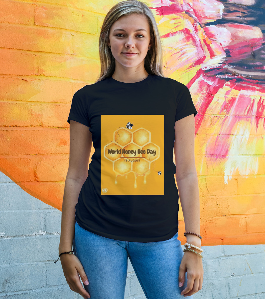 World Honey Bee Day 15 August Honeycomb T-Shirt