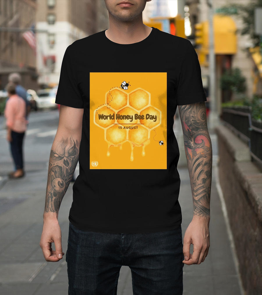 World Honey Bee Day 15 August Honeycomb T-Shirt