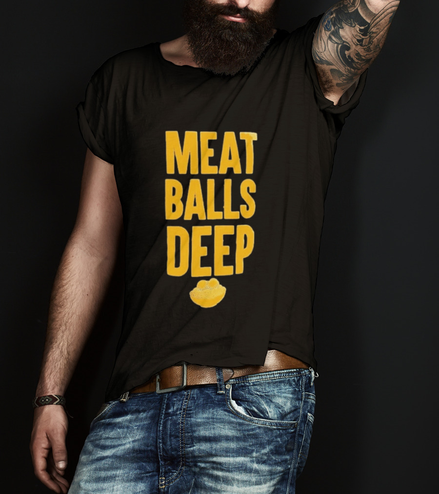 Meat Balls Deep Pasta Bowl Yellow T-Shirt