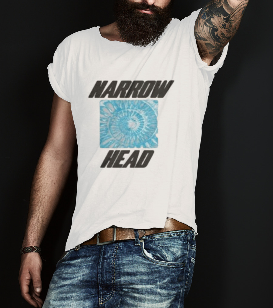 Narrow Head Blue Spiral Shell Tie Dye T-Shirt