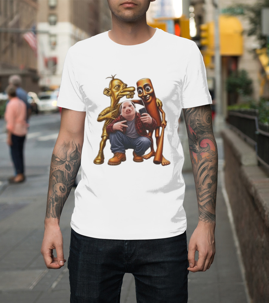 Neegy John Pork Tung Tung Tung Sahur Meme Characters T-Shirt
