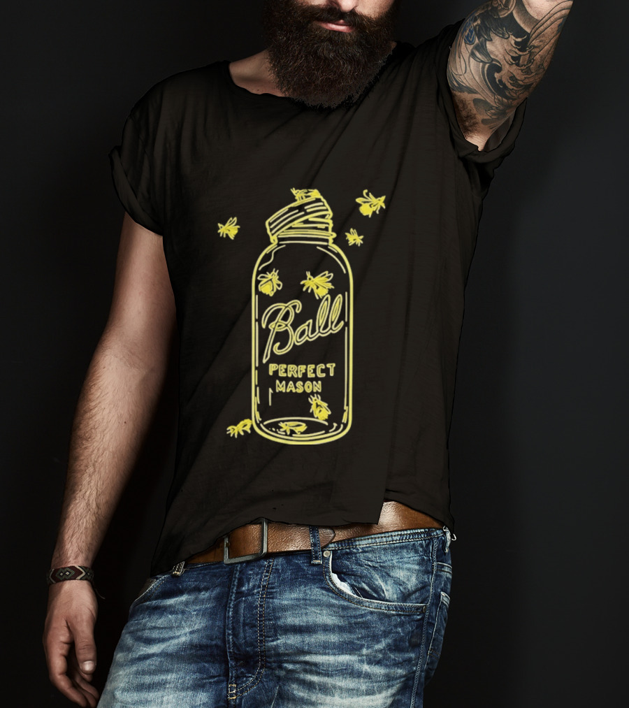 Ball Perfect Mason Jar With Bumble Bees T-Shirt