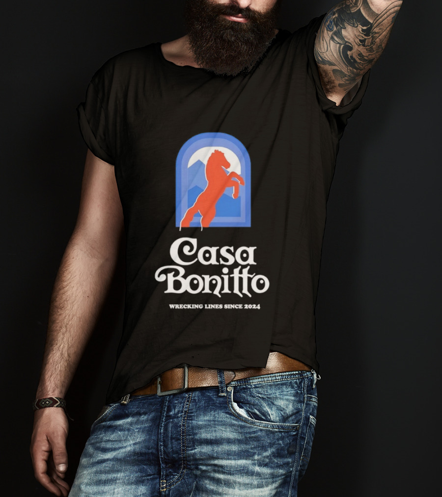 Casa Bonitto Wrecking Lines Since 2024 Denver Broncos Horse T-Shirt